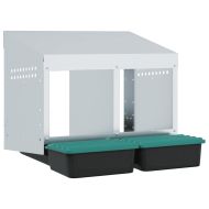 Кутия за пилета с 2 отделения, за стенен монтаж, поцинкована стомана