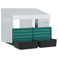 Кутия за пилета с 2 отделения, за стенен монтаж, поцинкована стомана