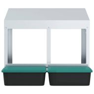 Кутия за пилета с 2 отделения, за стенен монтаж, поцинкована стомана