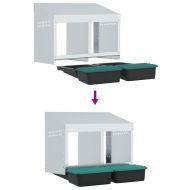 Кутия за пилета с 2 отделения, за стенен монтаж, поцинкована стомана