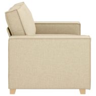 Двуместен диван, кремав, 160x78x84 см, плат