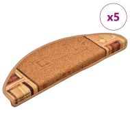 Самозалепващи стелки за стълби, 5 бр, 65x21x4 см, бежови