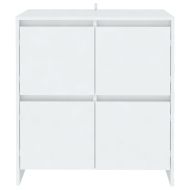 Бюфети, 2 бр, бели, 70x41x75 см, инженерно дърво