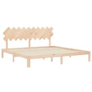 Рамка за легло без матрак 200x200 см масивна чамова дървесина