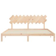 Рамка за легло без матрак 200x200 см масивна чамова дървесина