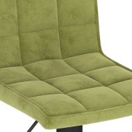 Бар табуретки, 2 бр, светлозелени, кадифе