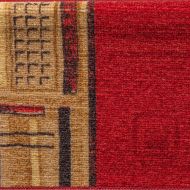 Самозалепващи стелки за стълби, 10 бр, 65x21x4 см, червени