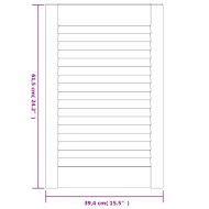 Врати за шкафове решетен дизайн 4 бр бял 61,5x39,4 см бор масив