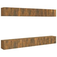 ТB шкафове, 8 бр, опушен дъб, 60x30x30 см, инженерно дърво