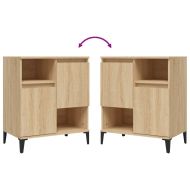 Сайдборд, 3бр, дъб сонома, 60x35x70 см, инженерно дърво