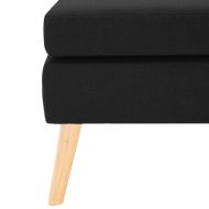 Табуретка, черна, текстил