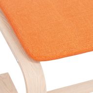 Табуретка, тъмножълта, 51x41x40 см, текстил