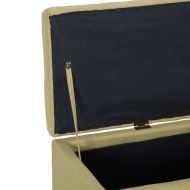 Пейка с отделение за съхранение, 116 см, зелена, полиестер