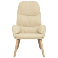 Стол за релакс, кремав, текстил