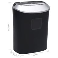 Шредер за хартия, 10 листа, Cross Cut, черен