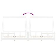 Рамка за детско легло, бяла, 70x140 см, бор масив