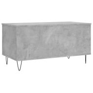 Кафе маса, бетонно сива, 90x44,5x45 см, инженерно дърво