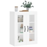 Стенен шкаф бял 69,5x34x90 см инженерно дърво