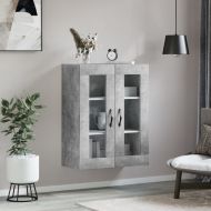 Стенен шкаф бетонно сив 69,5x34x90 см инженерно дърво