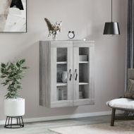 Стенен шкаф сив сонома 69,5x34x90 см инженерно дърво