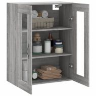 Стенен шкаф сив сонома 69,5x34x90 см инженерно дърво