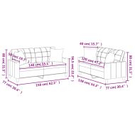 Дивани 2 части с възглавници виненочервено изкуствена кожа