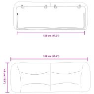 Мека табла за легло Hvar, бяла, 120 см, изкуствена кожа
