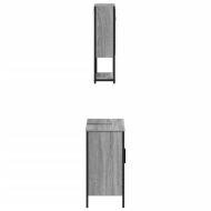 Комплект мебели за баня от 2 части сив сонома инженерно дърво