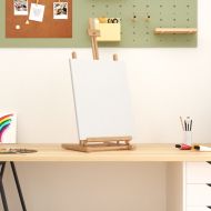 Настолен статив 29,5x33x80 см борово дърво масив