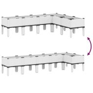 Градинска кашпа с крака, бяла, 160x120x42 см, PP