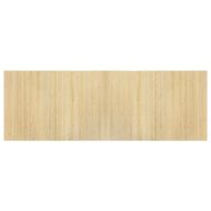 Килим, правоъгълен, светъл натурален, 70x200 см, бамбук