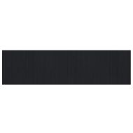 Килим, правоъгълен, черен, 80x300 см, бамбук