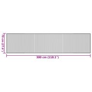 Килим, правоъгълен, тъмнокафяв, 70x300 см, бамбук