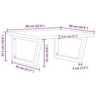Стенен рафт за мивка, стомана и масивно дърво дъб