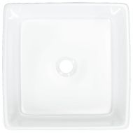 Мивка, бяла, 37x37x13 см, керамика, квадратна