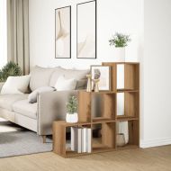 Разделител за стая / библиотека дъб артизан 3 нива 99x29x99 см