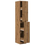 Шкаф органайзер, дъб артизан, 30x41x174,5 см, инженерно дърво