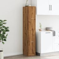 Шкаф органайзер, дъб артизан, 30x41x174,5 см, инженерно дърво