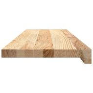Стълбищни стъпала, 4 бр, 80x30x2 см, необработен масивен дъб