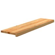 Стълбищни стъпала, 4 бр, светлокафяви, 100x25x2 см, дъб масив