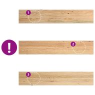 Прозоречни первази, 2 бр, 110x20x2 см, необработен масивен дъб