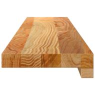 Прозоречни первази, 2 бр, светлокафяви, 90x15x2 см, дъб масив