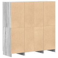 Комплект кухненски шкафове 3 части сив сонома инженерно дърво