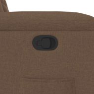 Изправящ реклайнер стол, кафяв, текстил