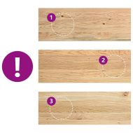 Стълбищни стъпала, 4 бр, 70x25x2 см, необработен масивен дъб