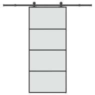 Плъзгаща се врата с обков 90x205 см ESG стъкло и алуминий