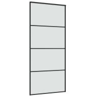 Плъзгаща се врата с обков 90x205 см ESG стъкло и алуминий