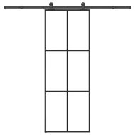Плъзгаща се врата с обков 76x205 см ESG стъкло и алуминий