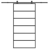 Плъзгаща се врата с механизъм 102x205 см ESG стъкло и алуминий