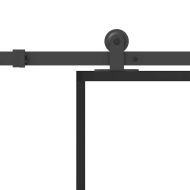 Плъзгаща се врата с механизъм 102x205 см ESG стъкло и алуминий